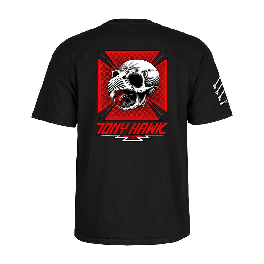 Powell Peralta x Bones Brigade | Tony Hawk Chicken Skull BB Series 17 Short Sleeve Tee. Black