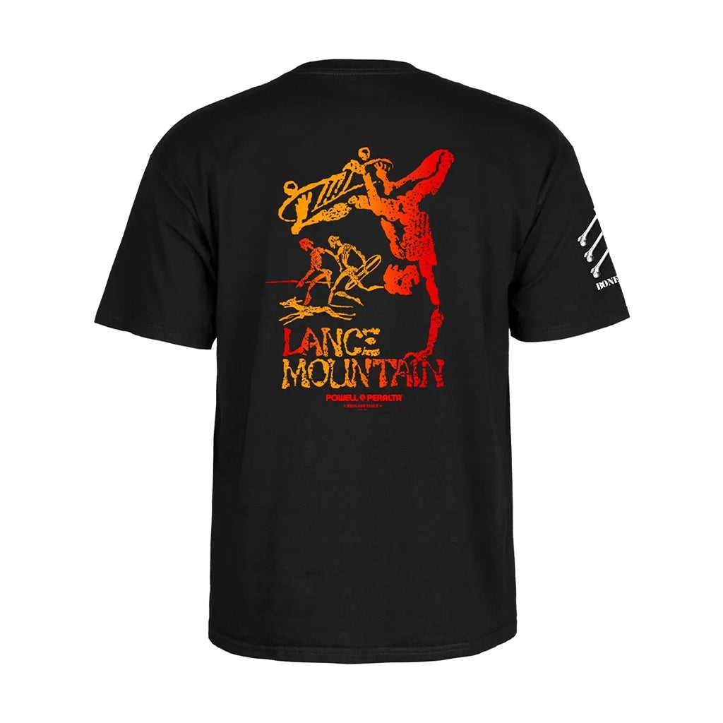 Powell Peralta x Lance Mountain | BB Series 17 Lance Mountain Future Primitive Short Sleeve Tee. Black