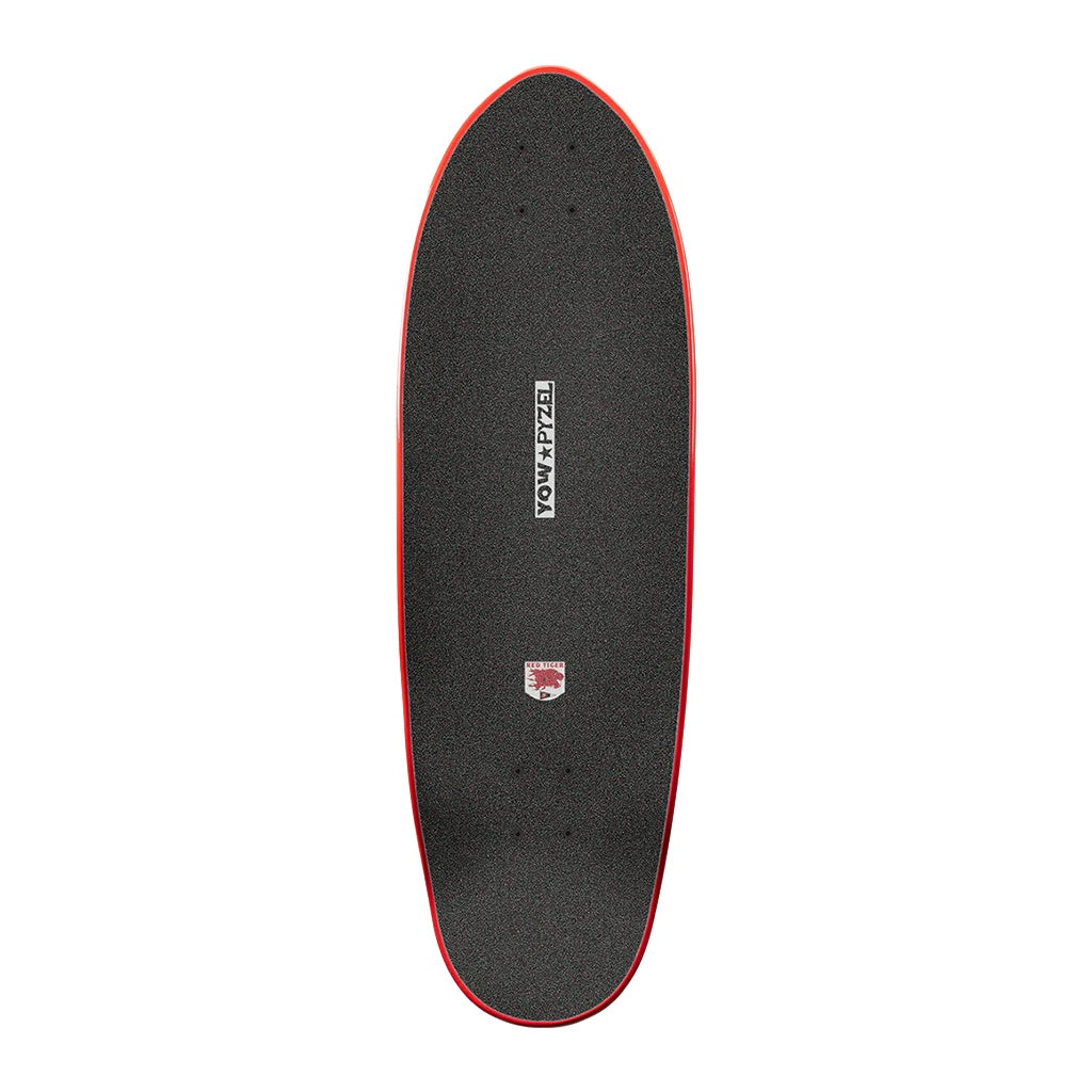 Yow x Pyzel | JJF Red Tiger Surf-Skate Complete Skateboard. 10.25" x 32.6"