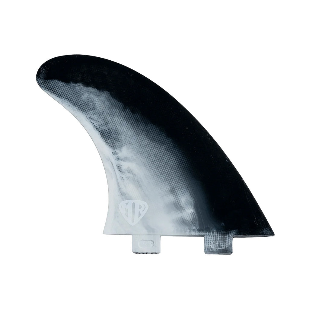 FCS1 x Mark Richards | MR PC M-L Twin & Stabiliser Tri Fin Set. Black / White Swirl