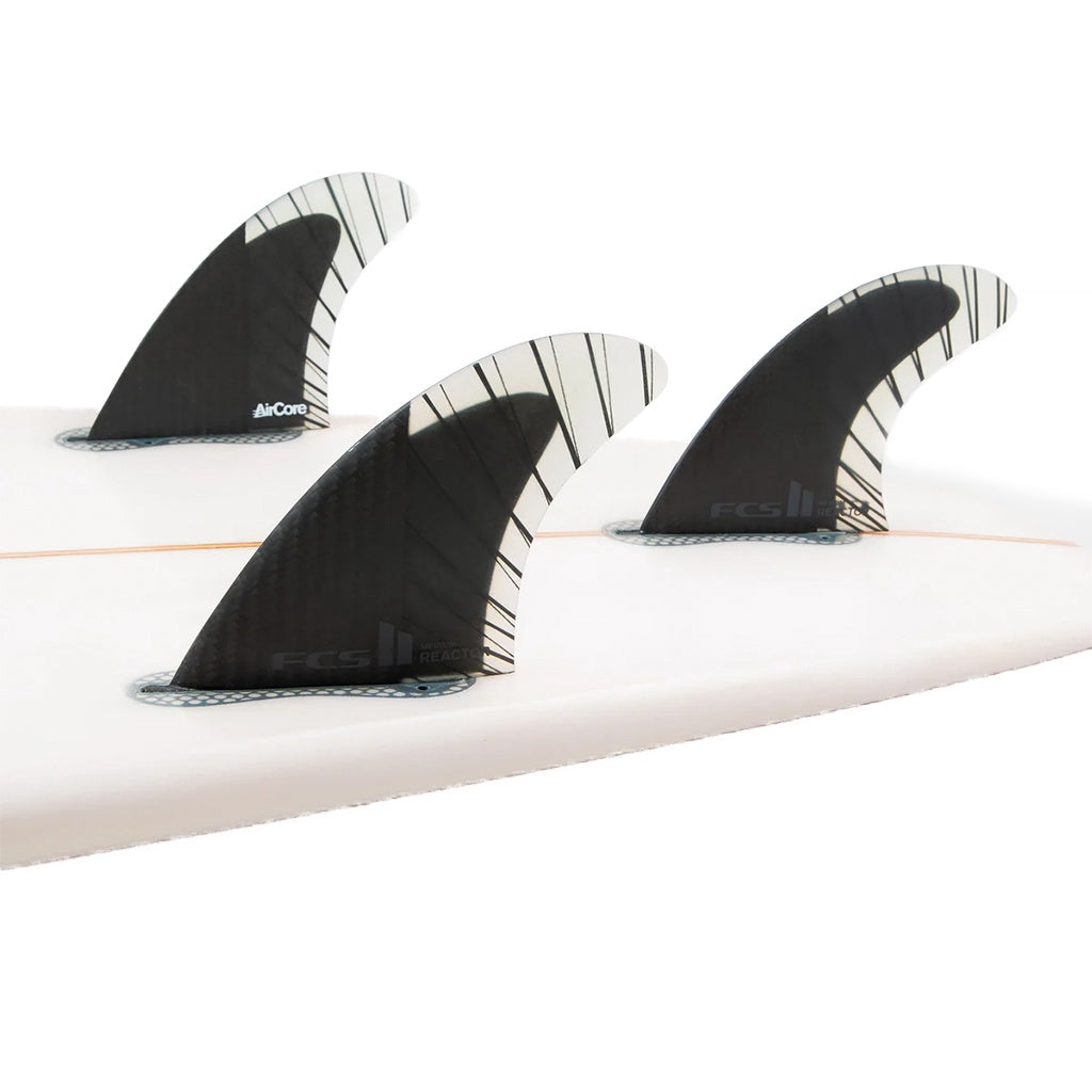 FCS2 | Reactor PCC AirCore Large Tri Fin Set. Black / Charcoal