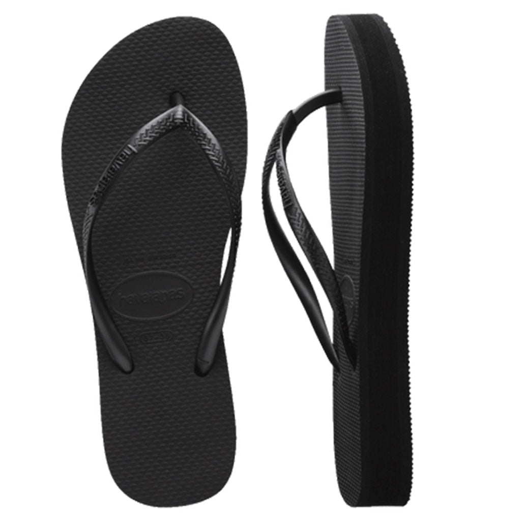 Havaianas | Slim Platform Thongs. Black