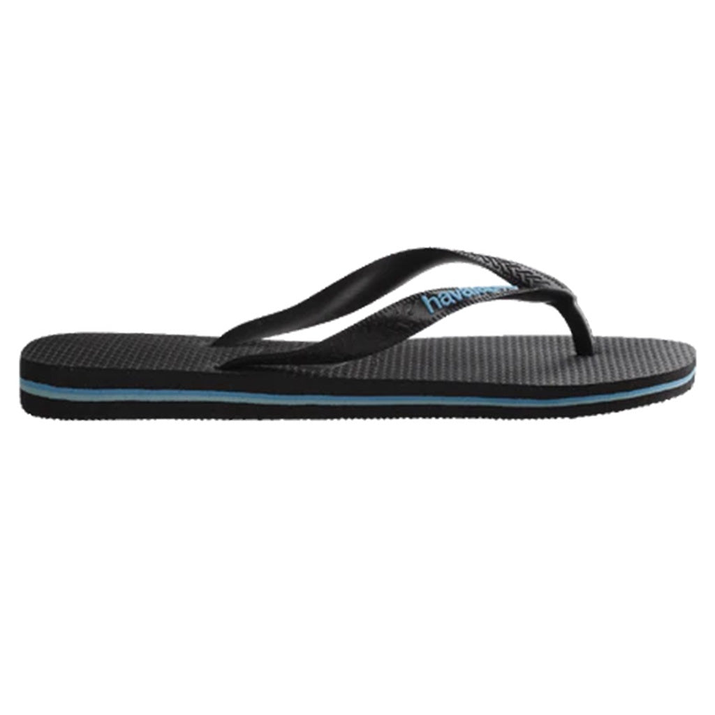 Havaianas | Top Rubber Logo Thongs. Black / Blue