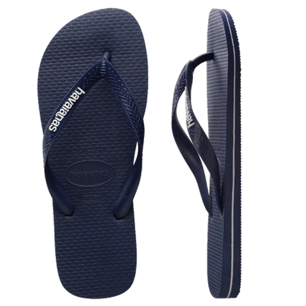 Havaianas | Top Rubber Logo Thongs. Navy Blue/Navy Blue/White