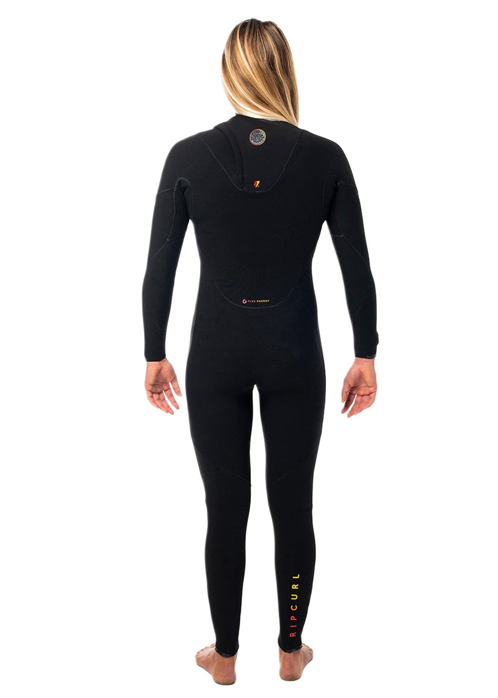 RIP CURL | LADIES FLASHBOMB HEATSEEKER 3/2 GB ZIP FREE STEAMER. BLACK