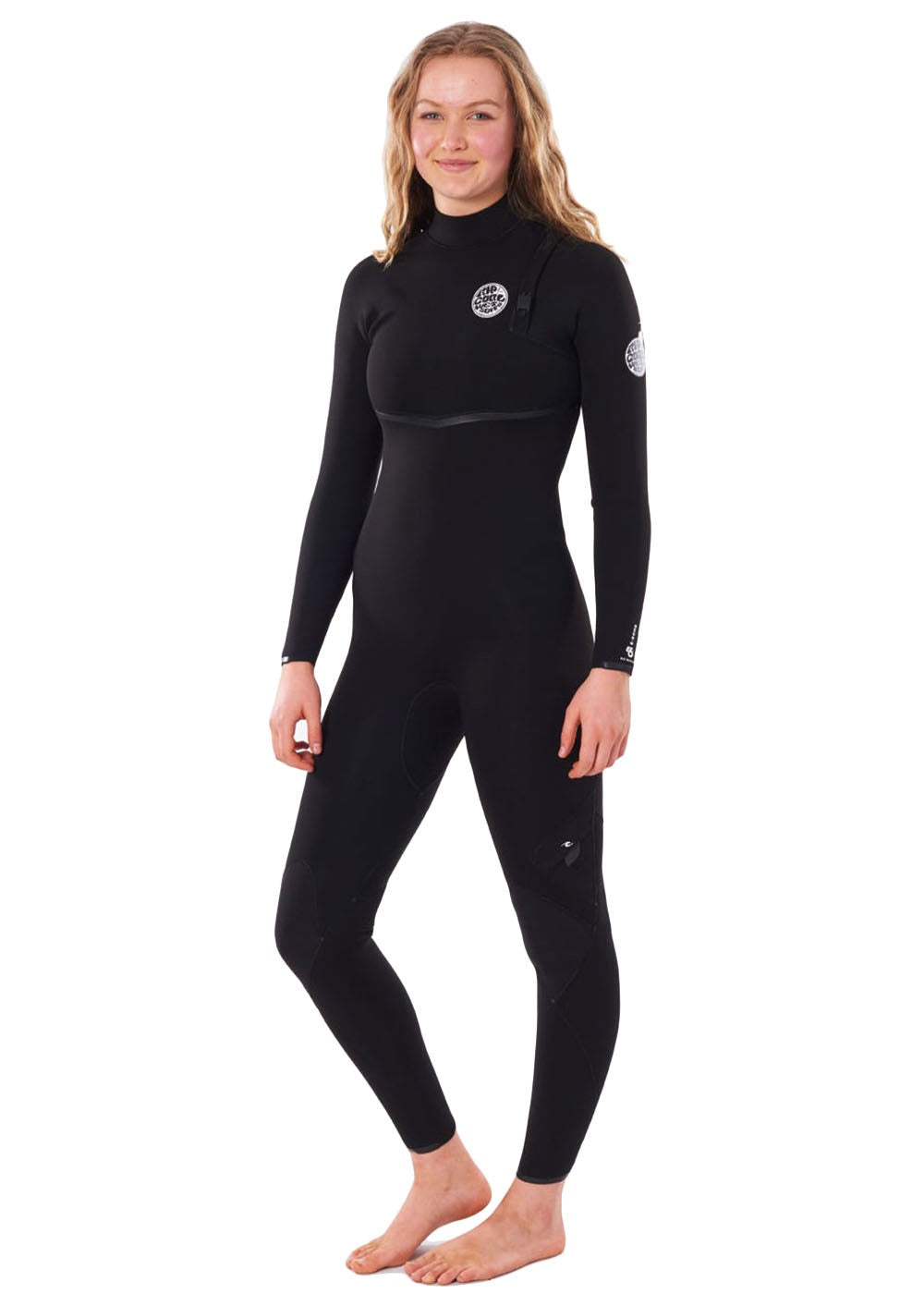 RIP CURL | LADIES E-BOMB 3/2 GB ZIP FREE LONG SLEEVE STEAMER. BLACK