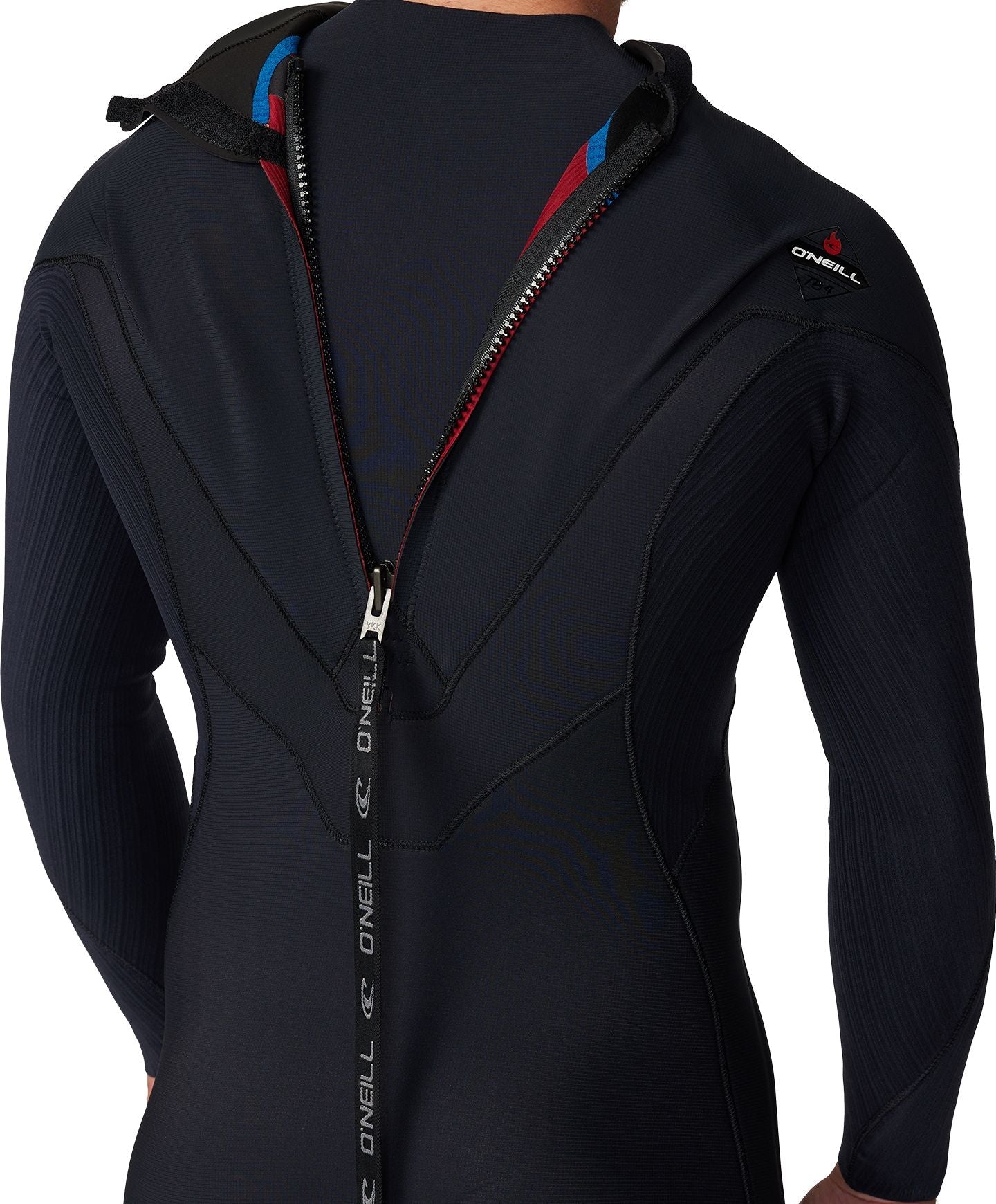 O'NEILL | HYPER FIRE X  3/2MM BACK ZIP LONG SLEEVE STEAMER. BLACK