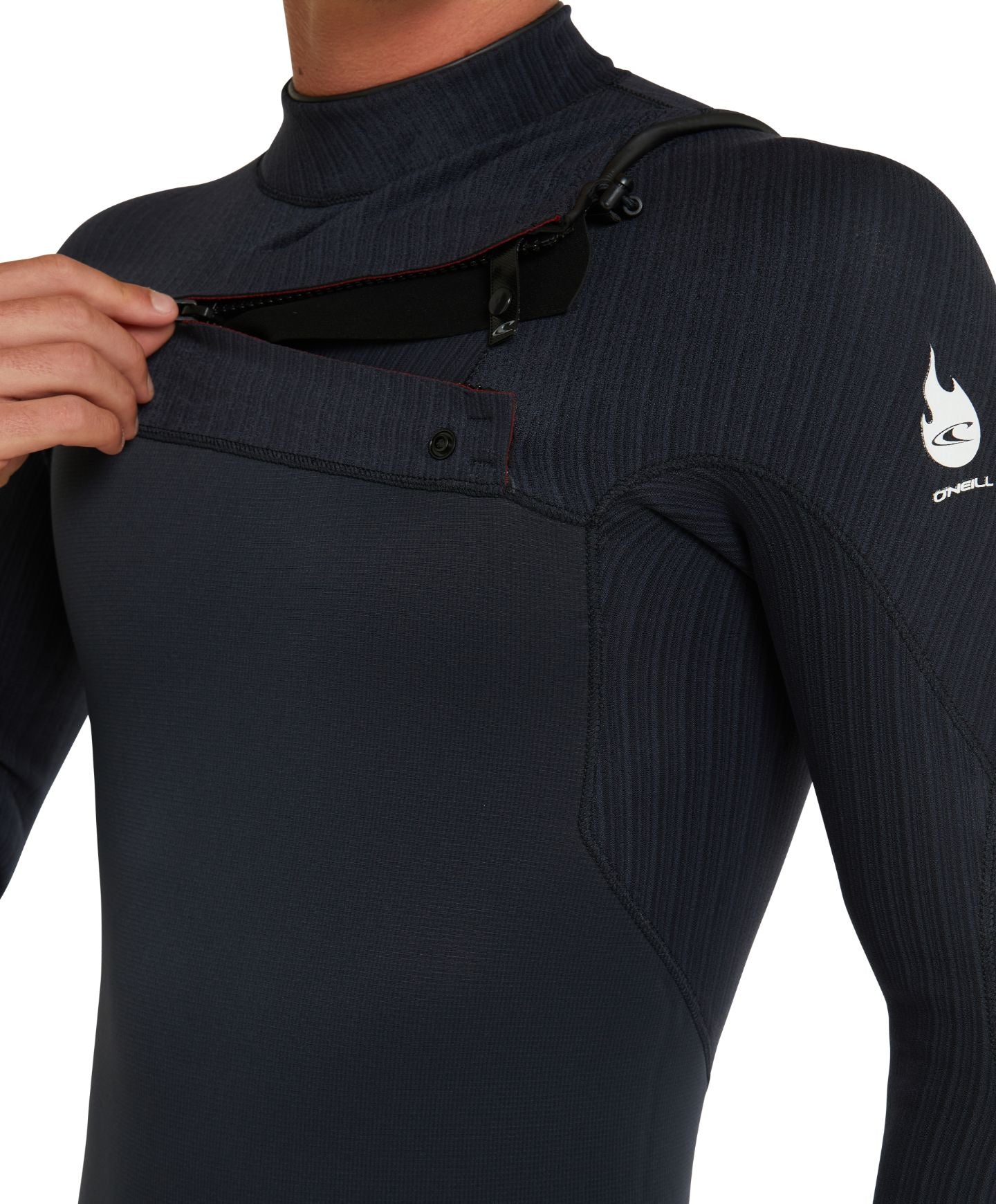 O'NEILL | HYPER FIRE X 3/2MM CHEST ZIP LONG SLEEVE STEAMER. BLACK