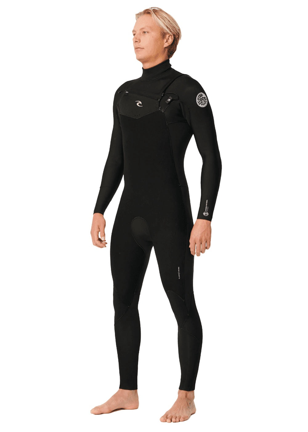 Rip Curl | Dawn Patrol 3/2 Chest Zip Long Sleeve Steamer. Black