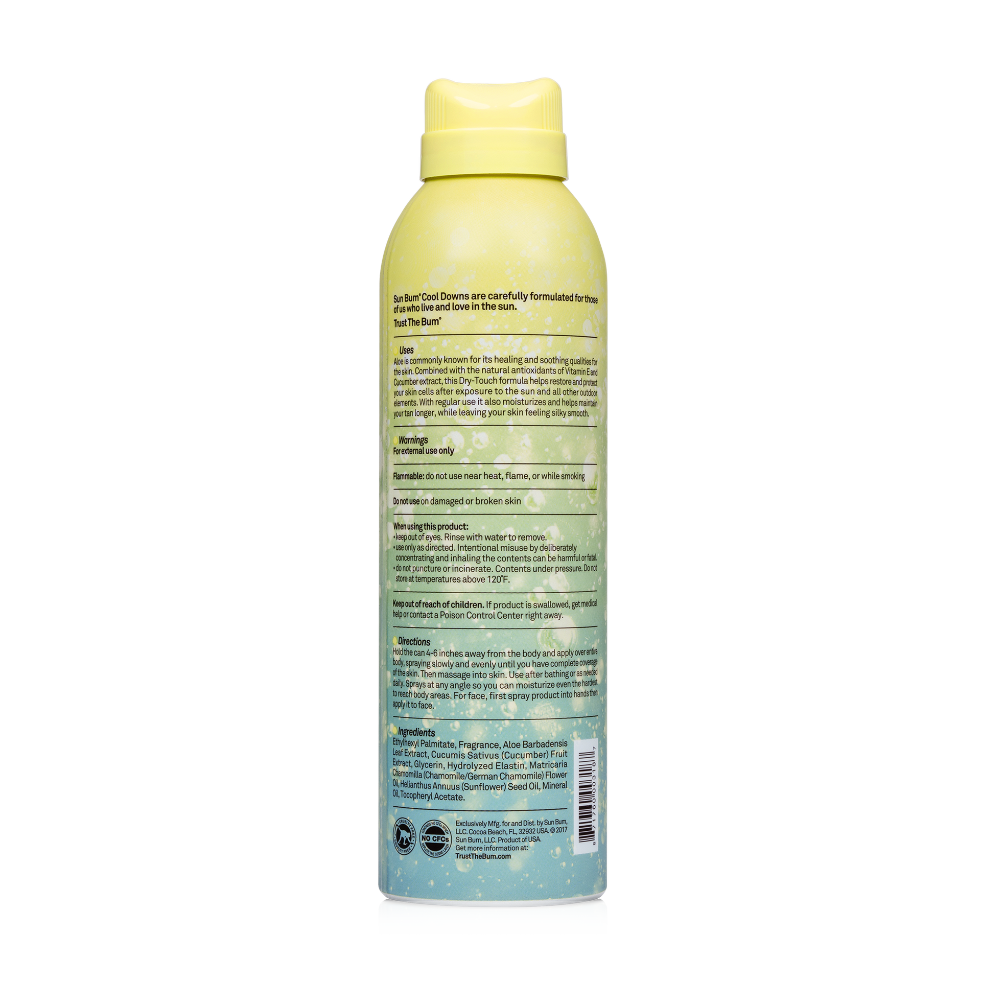 SUN BUM | AFTER SUN COOL DOWN SPRAY. 6OZ/160G