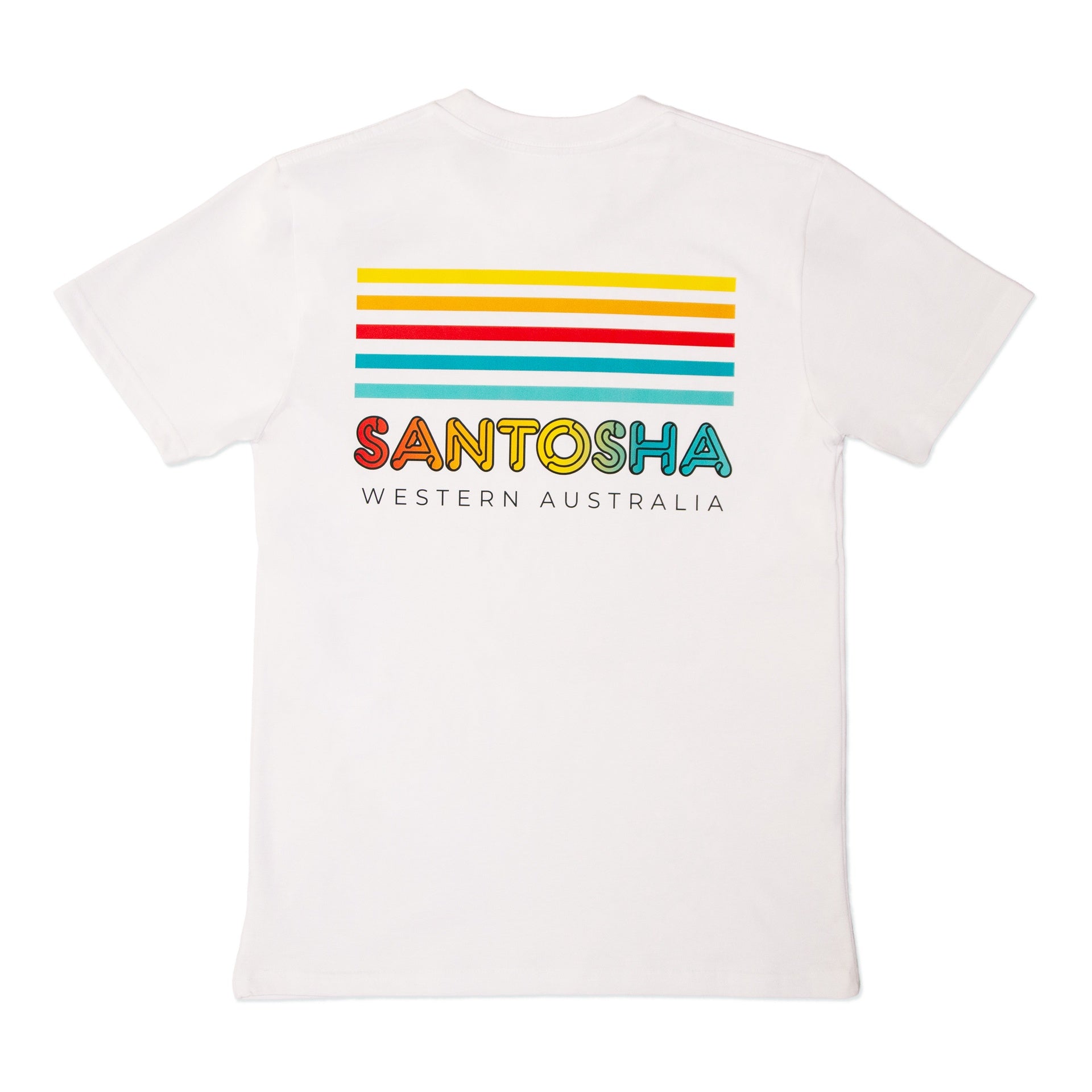 Santosha | Foreshore Kaleidoscope Classic Short Sleeve Tee. White