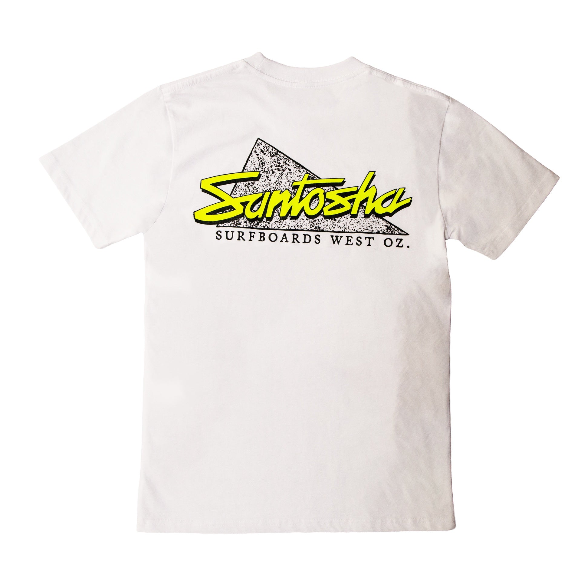 Santosha | Prism OG Fluro Green Classic Short Sleeve Tee. White