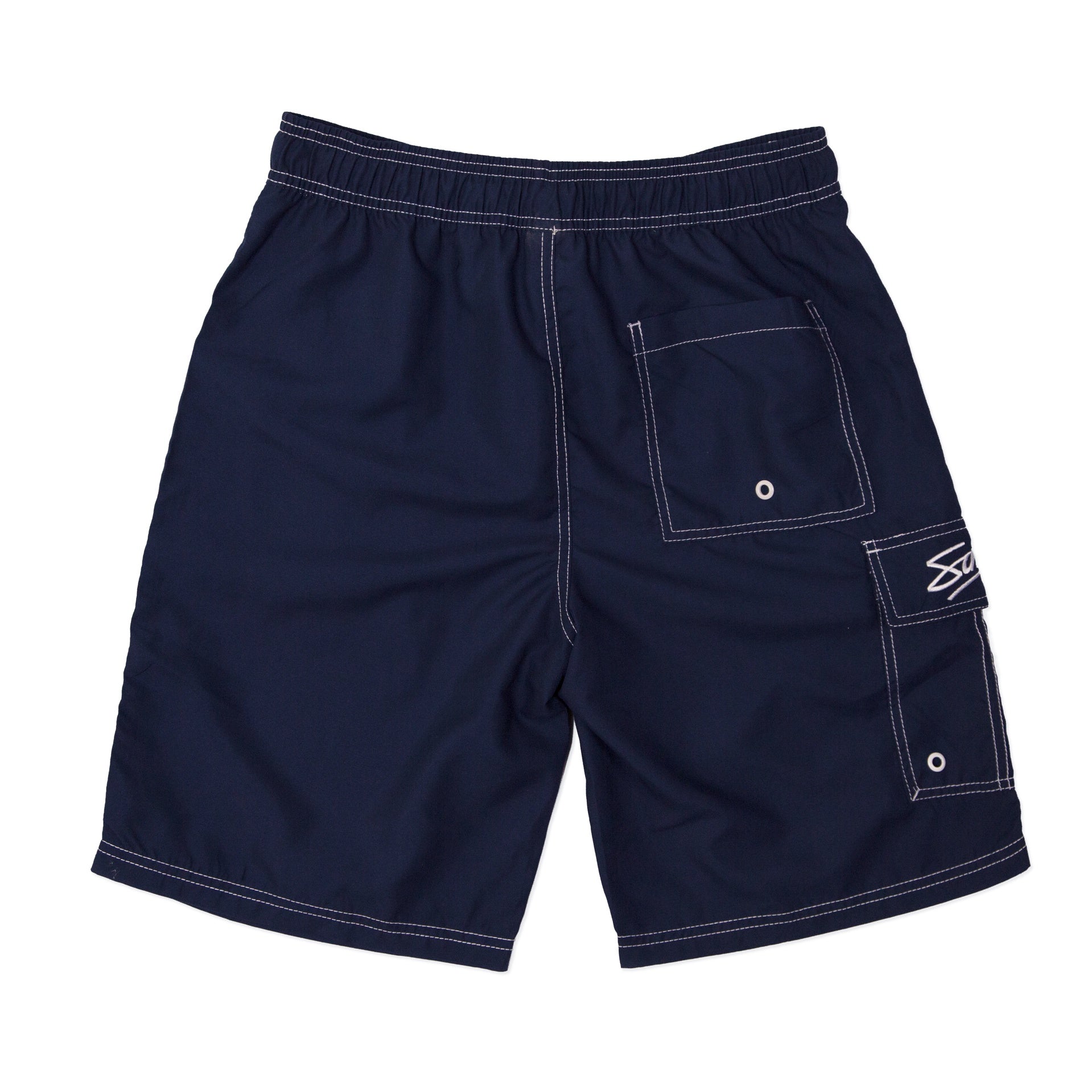 Santosha | Sunday Session 21" Elastic Waist Boardshorts. Navy