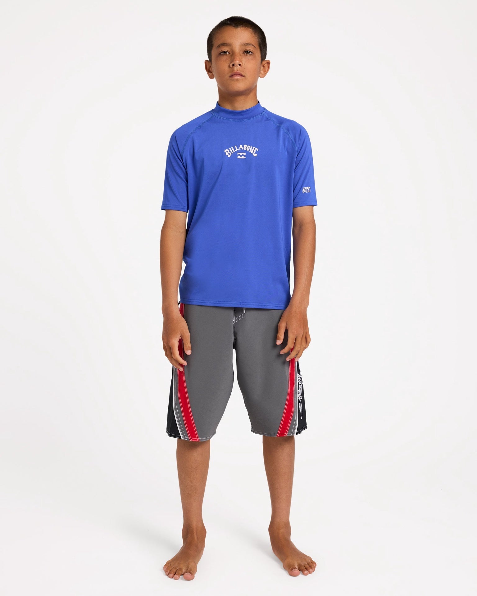 Billabong | Boys All Day Arch Regular Fit Short Sleeve 50+ UPF Rashguard. Cobalt