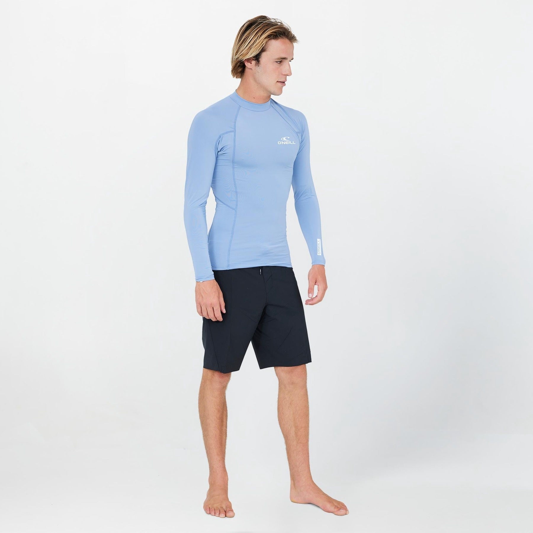 O'Neill | Clean & Mean Long Sleeve Rashguard. Faded Denim