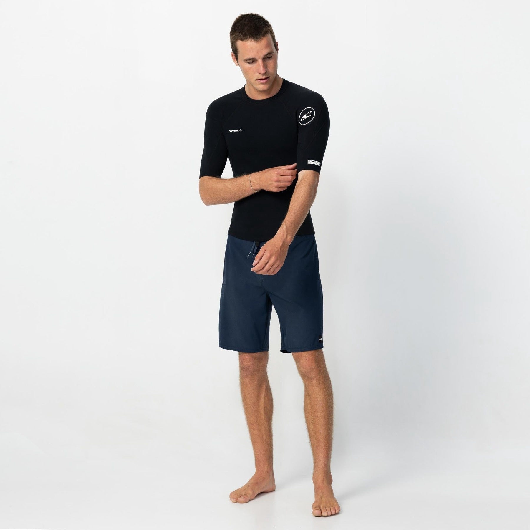 O'Neill | 1.5mm Reactor 2 Short Sleeve Crew. Black/Black/Black