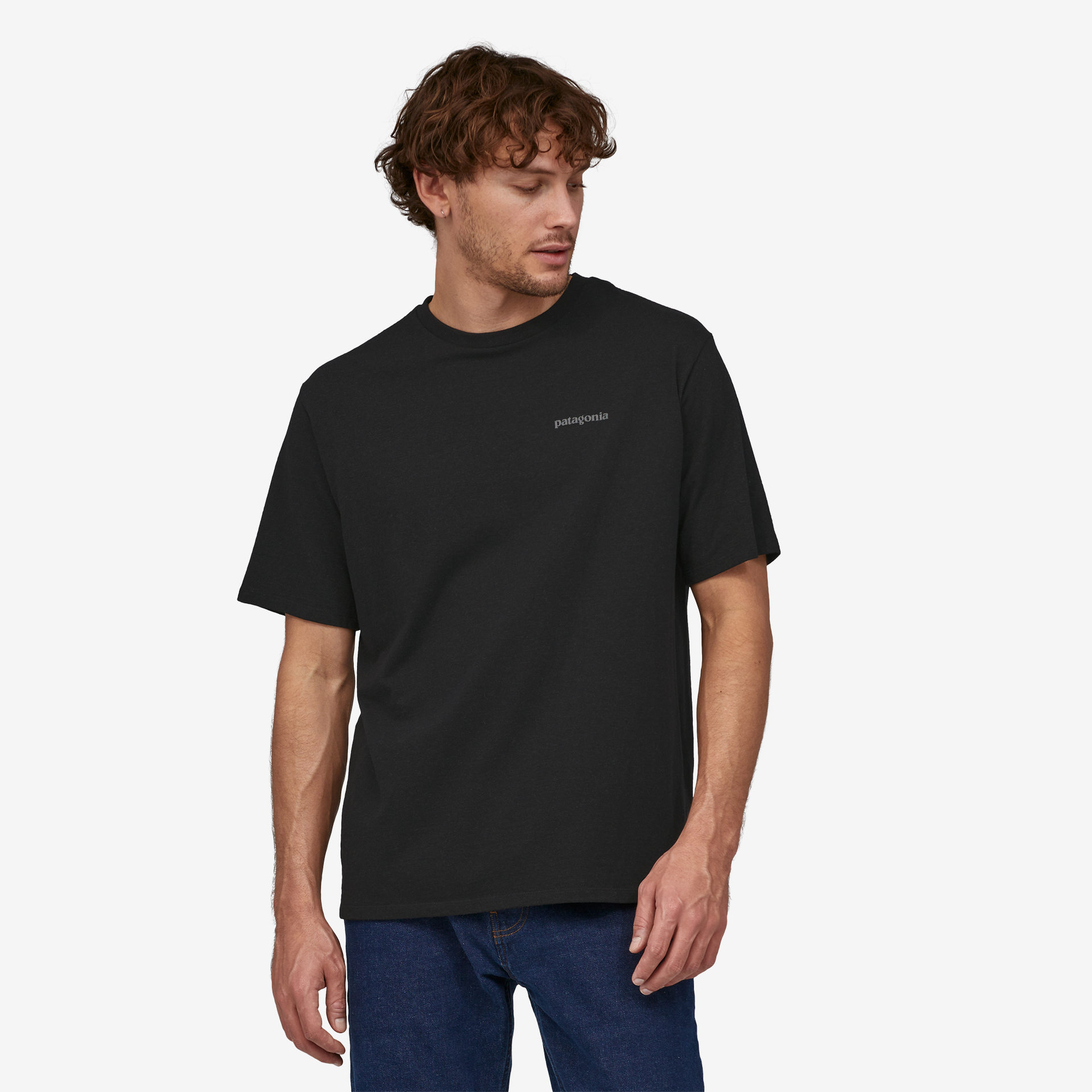 Patagonia | Men's Flying Fish Responsibility Short-Sleeve T-Shirt. Ink Black