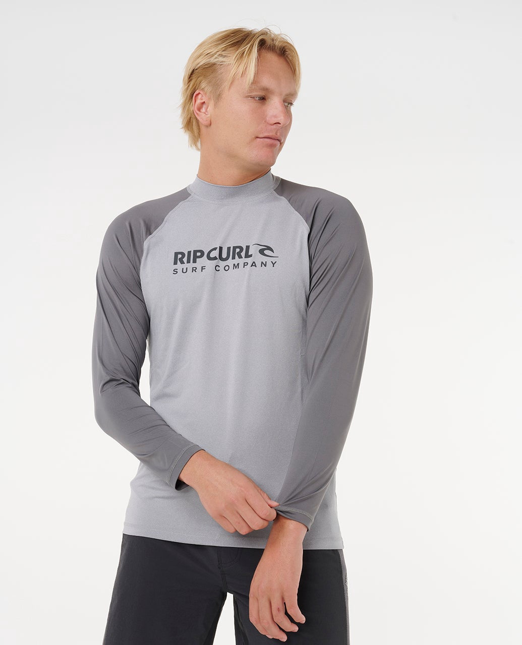 Rip Curl | Shock Long Sleeve 50+ UPF Rashguard. Light Grey Marle
