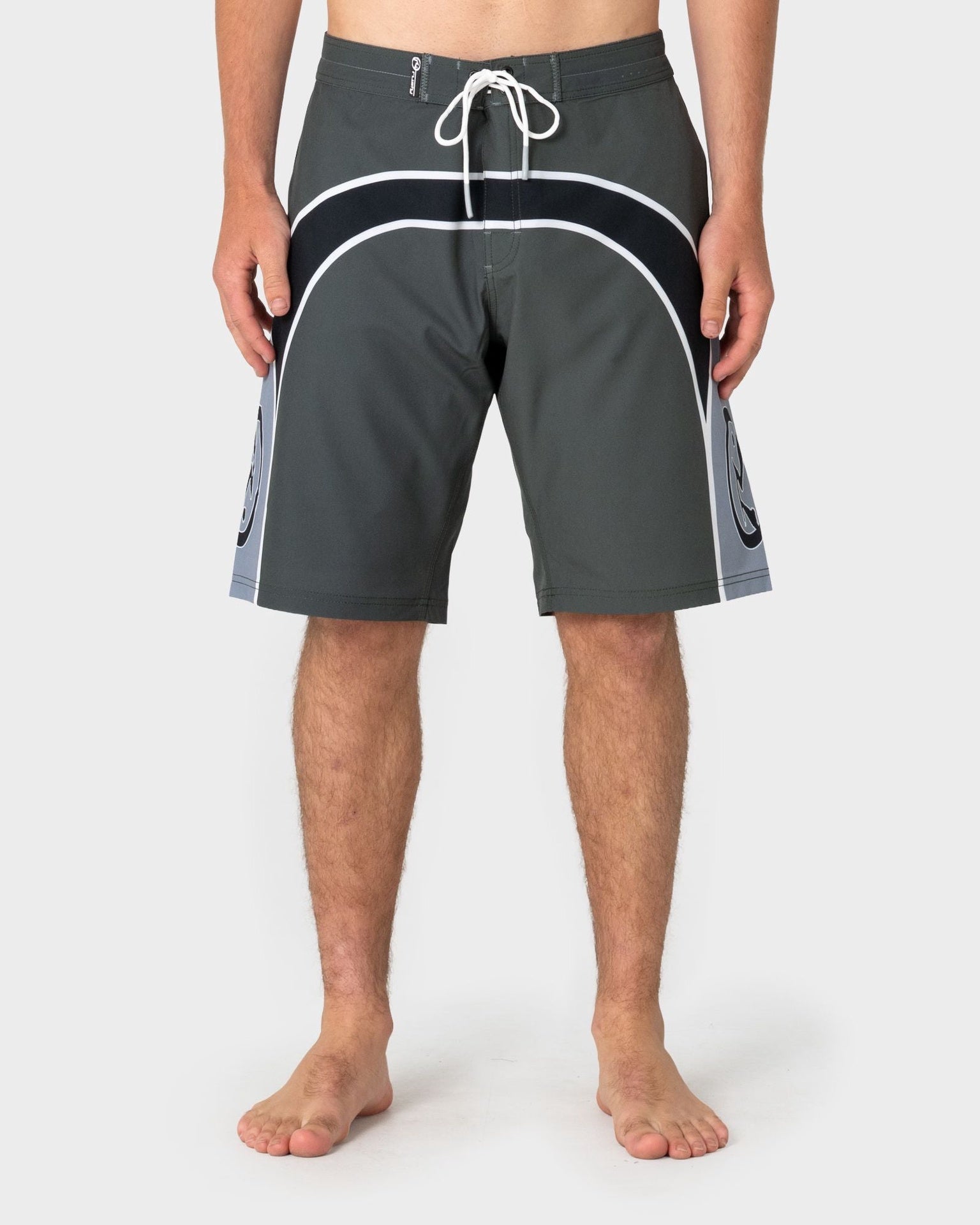 Rusty | Griffin Fixed Waist Boardshort. Army Green