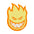 Spitfire | Bighead Fireball Fill Sticker. 4.5" x 6"