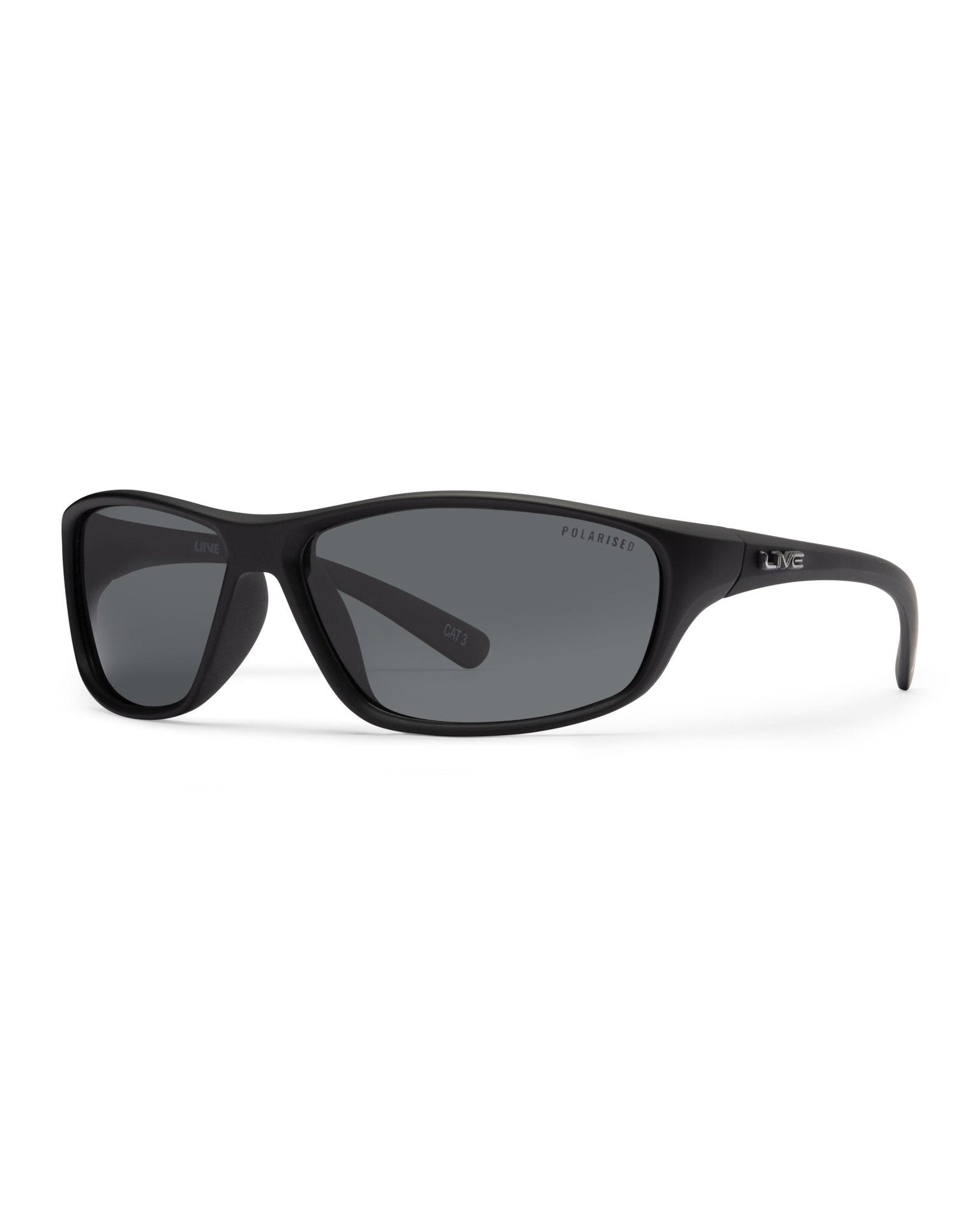 LIIVE | Cat Fish Sunglasses. Matt Black/ Smoke Polarised