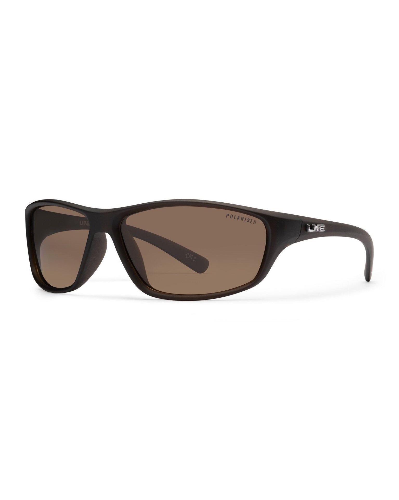 LIIVE | Cat Fish Sunglasses. Matt Xtal Brown/Brown Polarised