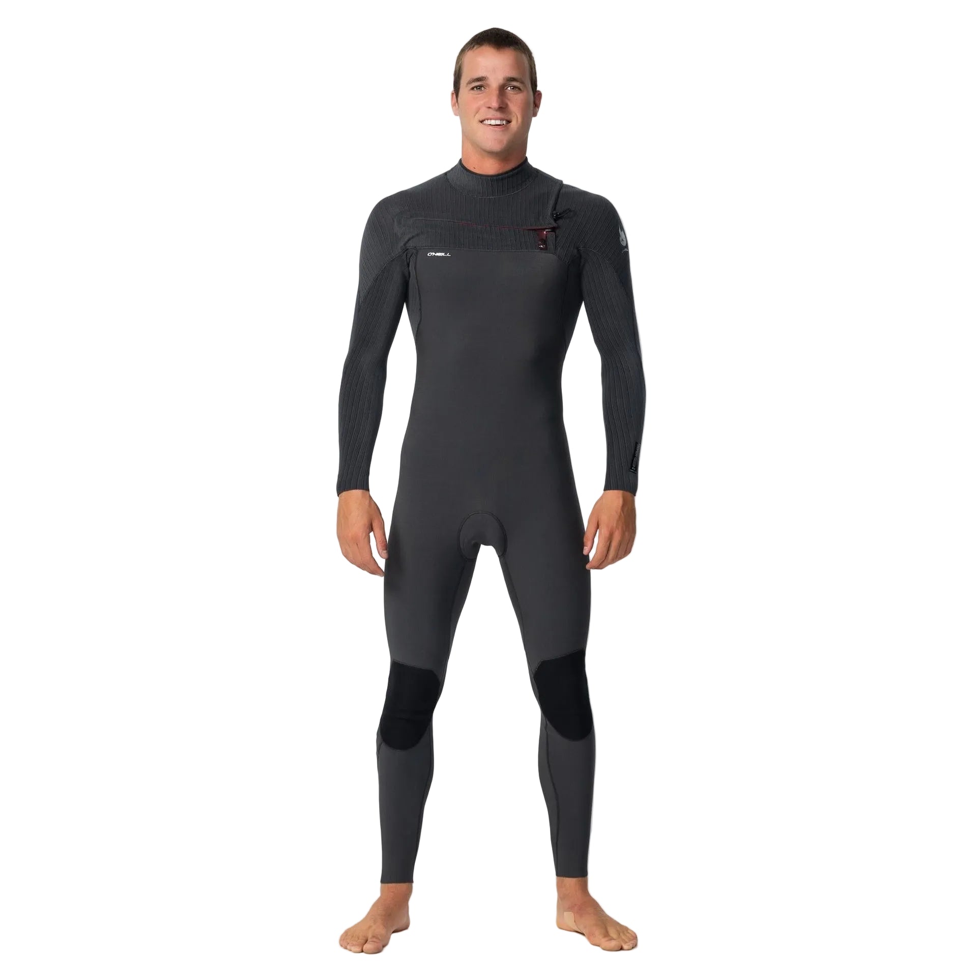 O'Neill | HyperFire 3/2mm Chest Zip Long Sleeve Steamer Wetsuit. Steel Grey