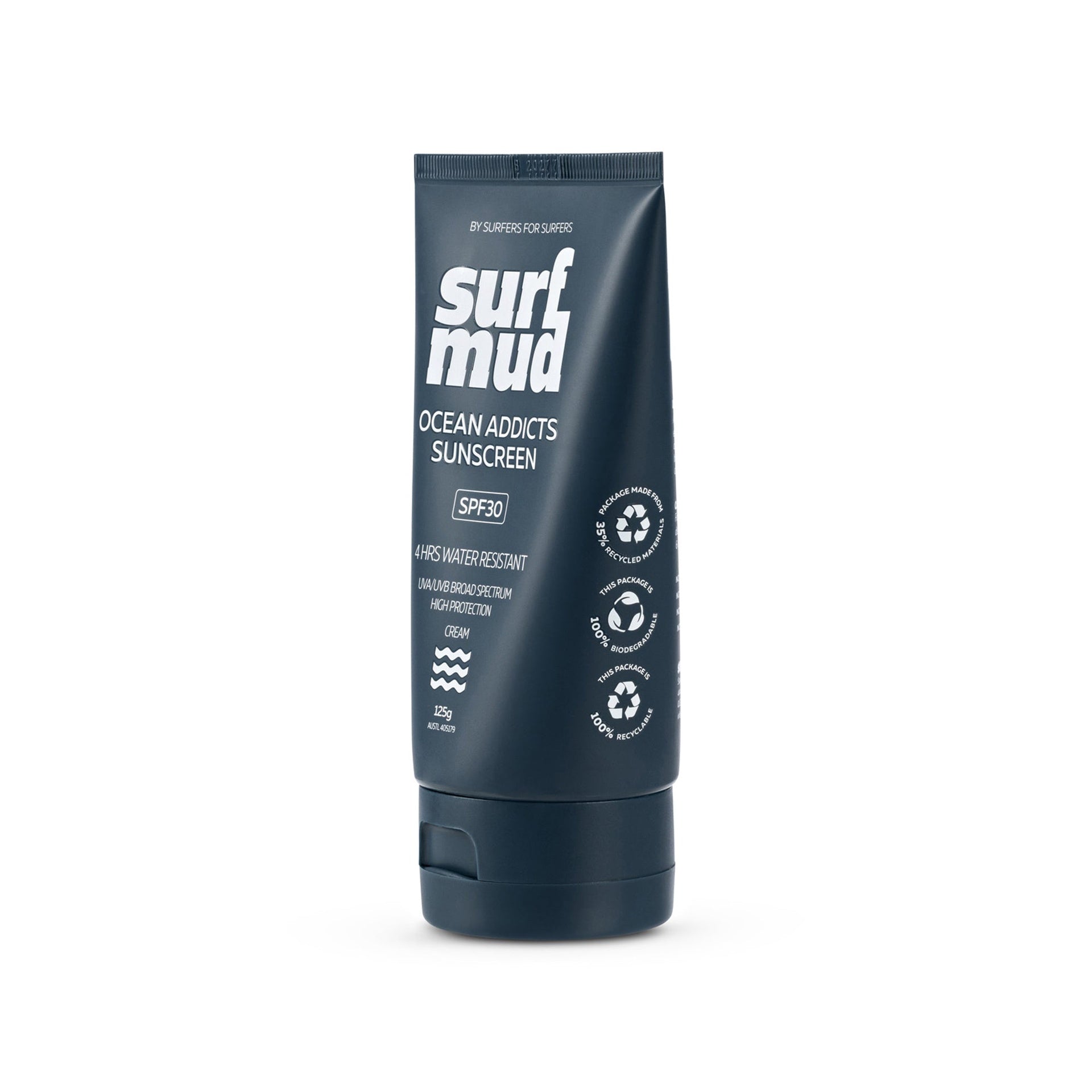 Surf Mud | Ocean Addicts SPF30 Sunscreen Cream. 125g