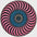 Spitfire | Tri Colour Classic Swirl Die Cut Sticker. 4" x 4"