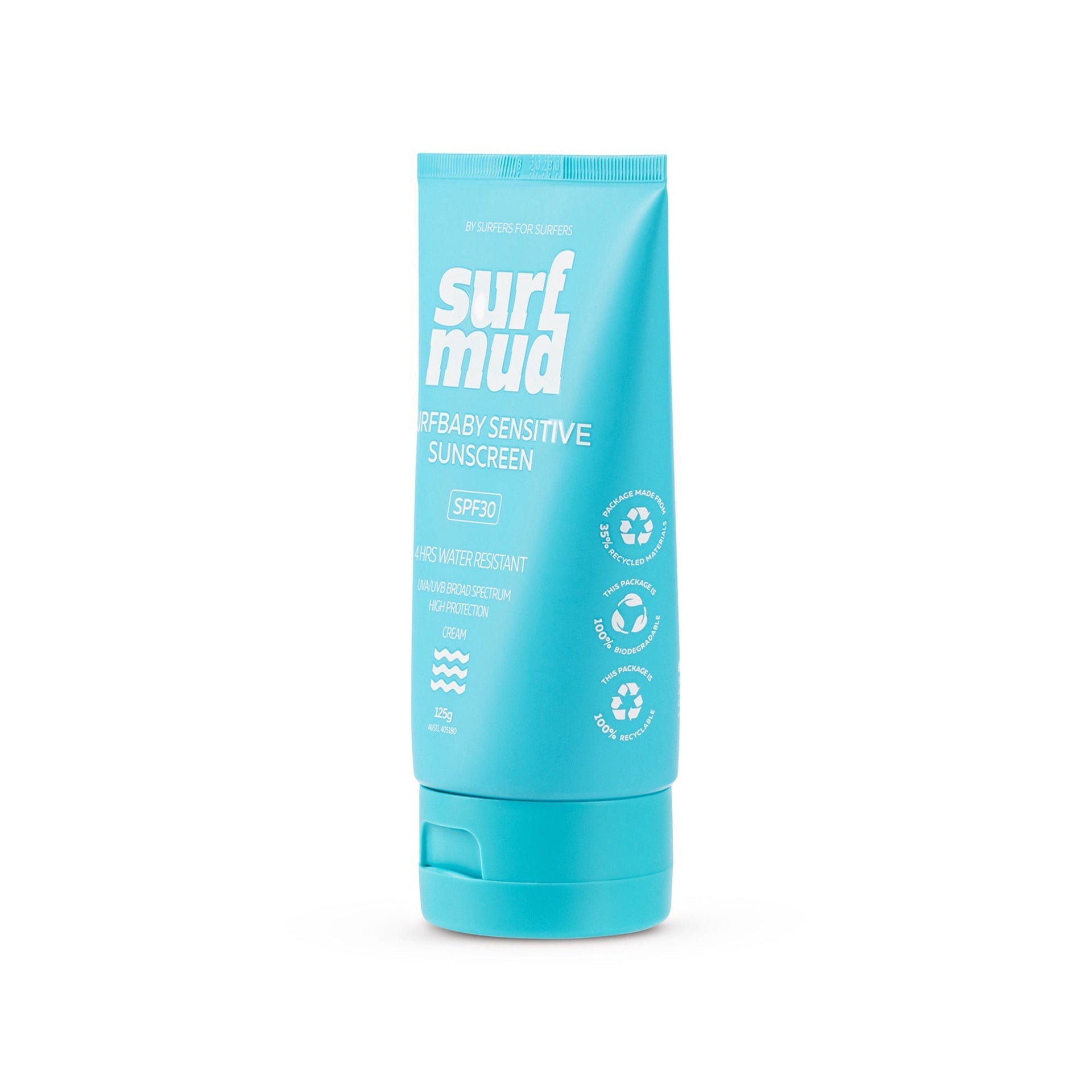 Surf Mud | Surfbaby SPF30 Sensitive Sunscreen Cream. 125g