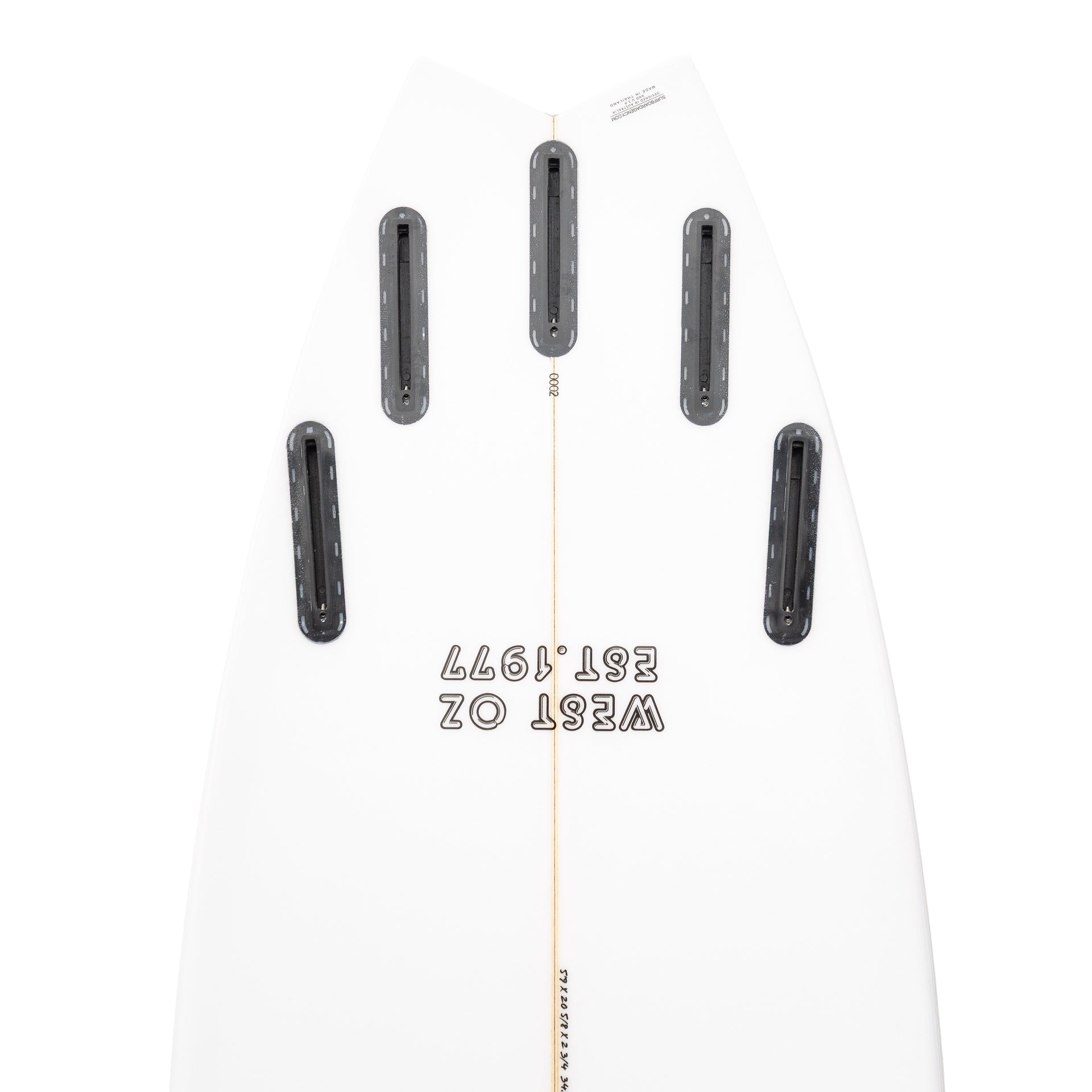 Santosha | Monster Mash Fibreglass / PU Surfboard. Clear Gloss