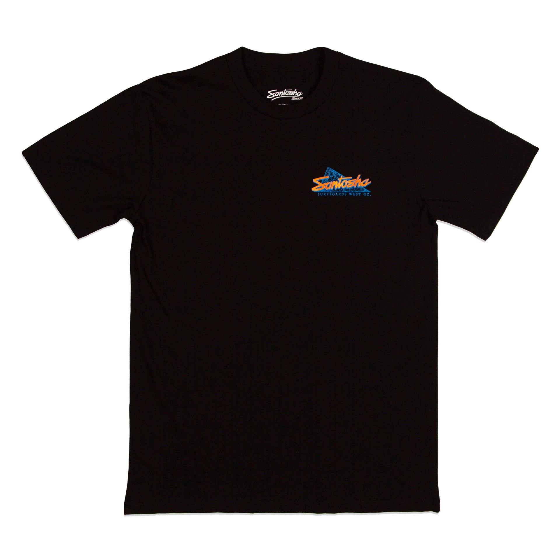Santosha | Prism Fluro Classic Short Sleeve Tee. Black