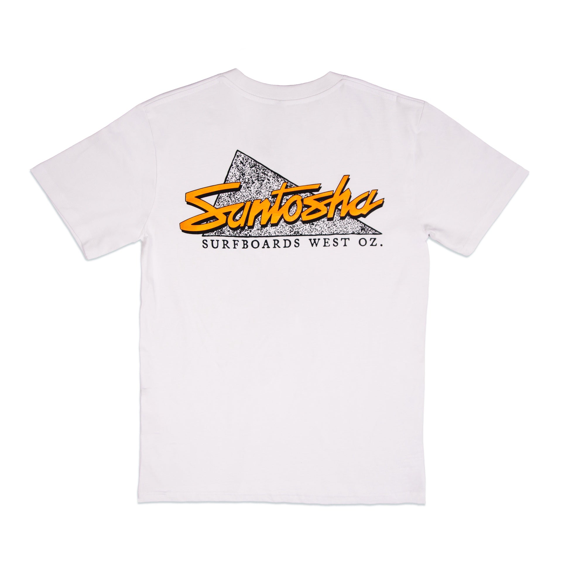 Santosha | Prism Fluro Classic Short Sleeve Tee. White