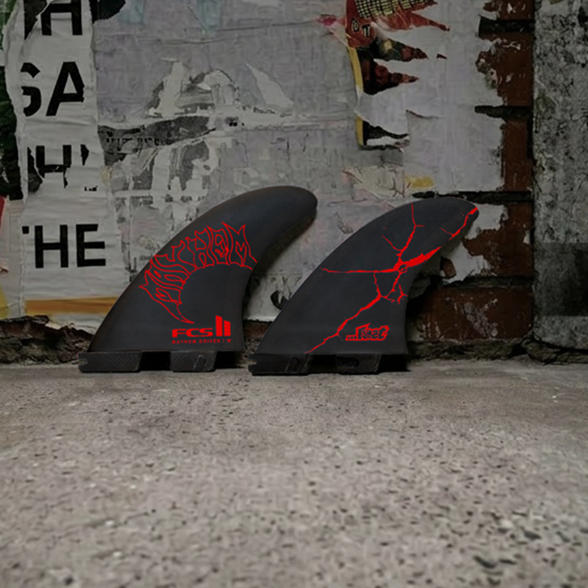 FCS2 x Matt Biolos | Mayhem Driver Carver PCC AirCore Small Tri Fin Set. Red